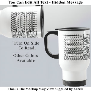 Mug De Voyage Message caché 142BW - Addict de marche inhabituel