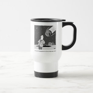 Mug De Voyage Météorite drôle frappant la Terre Désastre. Astron