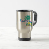 Mug De Voyage Miami Beach Palm et soleil (Devant droit)