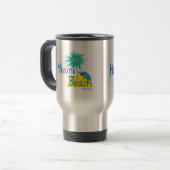 Mug De Voyage Miami Beach Palm et soleil (Devant gauche)