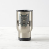 Mug De Voyage mignon chat gymnase design | chat gym amant design (Centre)