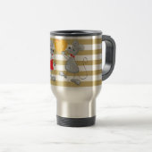 Mug De Voyage Mignon Drôle Fantaisiste Souris-Rayures (Devant droit)