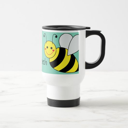 Mug De Voyage Mignon gaffez l'abeille personnalisée (Droite)