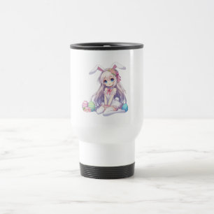 Mug De Voyage mignon lapin de Pâques en anime