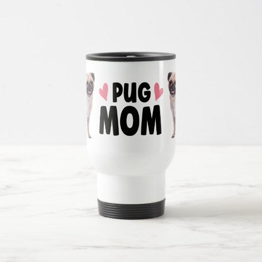 Mug De Voyage Mignonne maman Carlin Chien Chien Chien Maman (Centre)