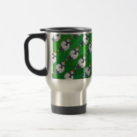 Mignonne mouton à Santa Chapeau sur vert