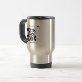 Mug De Voyage Minimalist QR Code Scan Me Business (Devant gauche)