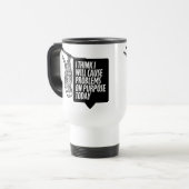 Mug De Voyage Mischievous Budgie | Humour d'oiseaux (Devant gauche)