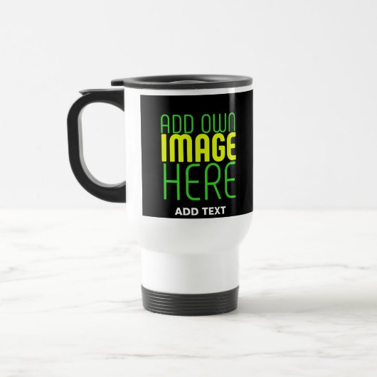 MUG DE VOYAGE MODÈLE DE TEXTE D'IMAGE NOIRE SIMPLE ET MODERNE (Gauche)