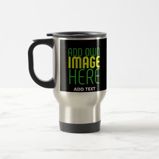 MUG DE VOYAGE MODÈLE DE TEXTE D'IMAGE NOIRE SIMPLE ET MODERNE (Gauche)