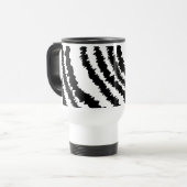 Mug De Voyage Modèle noir d'impression de zèbre (Devant gauche)