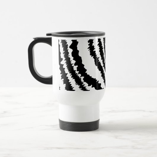 Mug De Voyage Modèle noir d'impression de zèbre (Gauche)