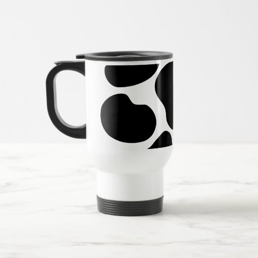 Mug De Voyage Modèle noir et blanc d'impression de vache (Gauche)