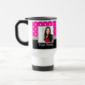 Mug De Voyage Modèle photo à points Polka rose (Gauche)