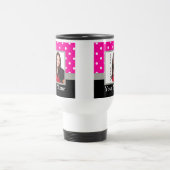 Mug De Voyage Modèle photo à points Polka rose (Centre)