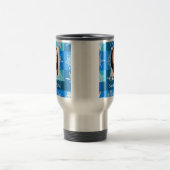 Mug De Voyage Modèle photo de flocon bleu (Centre)