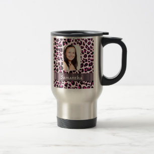 Mug De Voyage Modèle photo empreinte de léopard rose
