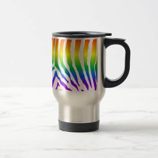 Mug De Voyage Modèle Rainbow Zebra (Droit)