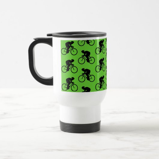 Mug De Voyage Modèle vert et noir de bicyclette (Gauche)