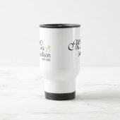 Mug De Voyage Modern Bride Name Wedding Ring Date Black Text (Centre)