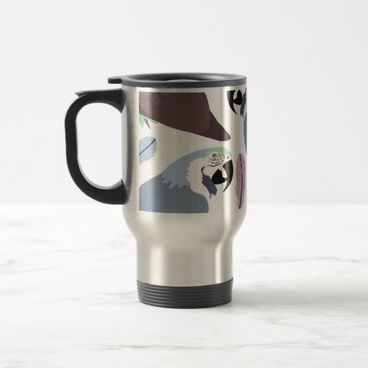Mug De Voyage Modern Parrots Tropical Pattern (Gauche)