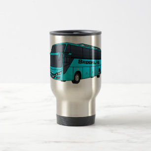 Mug De Voyage Modern passenger bus cartoon illustration 