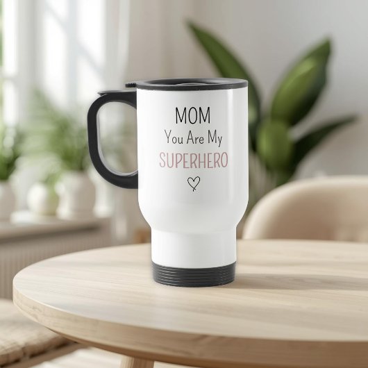 Mug De Voyage Modern Personalized Mom Superhero Photo Collage