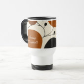 Mug De Voyage Modern Terra Cotta Abstract Silhouette Personalize (Devant gauche)