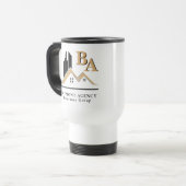 Mug De Voyage Moderne Ajoutez votre propre logo professionnel Bl (Devant gauche)