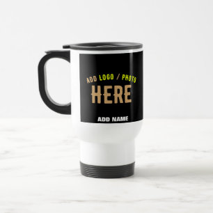 MUG DE VOYAGE MODERNE ET MODERNE PERSONNALISABLE NOIR VÉRIFIÉ