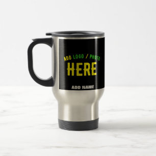 MUG DE VOYAGE MODERNE ET MODERNE PERSONNALISABLE NOIR VÉRIFIÉ