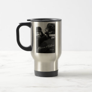 Mug De Voyage Moderne Minimaliste Script Deux Photo Mariage Pers