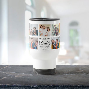 Mug De Voyage Moderne NOUS VOUS AIMONS PAPA Carré Photo Collage