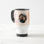 Mug De Voyage Moderne Peach Valentines Love Photo (Devant gauche)