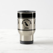 Mug De Voyage Moderne Personnalisé Nom élégant Monogram Chien Ma (Centre)