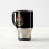 Mug De Voyage Modifier le modèle de texte Railroader Red Yellow (Devant gauche)