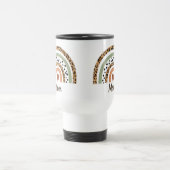 Mug De Voyage Modifier le nom Leopard Spots Imprimer Rainbow Tra (Centre)
