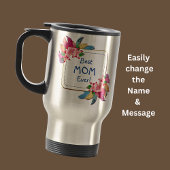 Mug De Voyage Modifier le texte Ajouter le nom Boho Flower Feath
