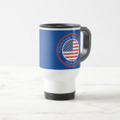 Mug De Voyage Modifier tout texte USA Flag Independence Day 4 ju (Devant droit)