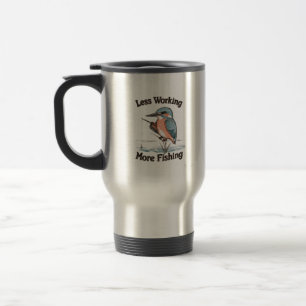 Mug De Voyage Moins de travail, plus de pêche, drôle de martin-p