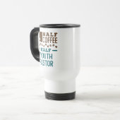 Mug De Voyage Moitié café moitié pasteur de jeunesse (Devant gauche)