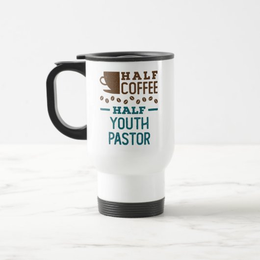 Mug De Voyage Moitié café moitié pasteur de jeunesse (Gauche)