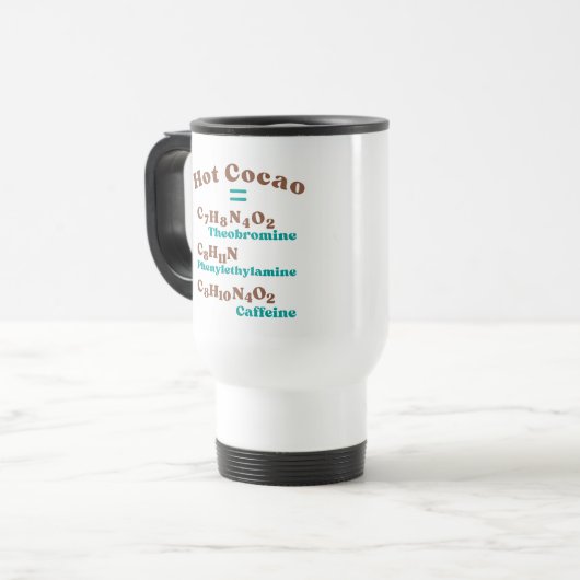 Mug De Voyage Molécule de cacao chaud (Devant gauche)