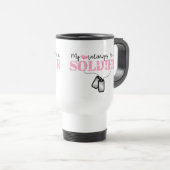 Mug De Voyage Mon coeur appartient à un soldat (Devant droit)