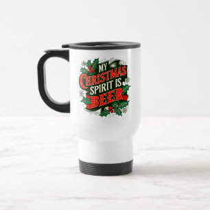 Mug De Voyage Mon esprit de Noël est Bière-89379