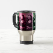 Mug De Voyage Mona Lisa Rose vert violet (Devant gauche)