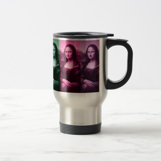 Mug De Voyage Mona Lisa Rose vert violet (Droit)