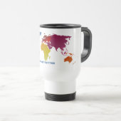 Mug De Voyage Monde de globe-trotter (Devant droit)