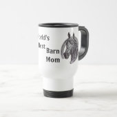 Mug De Voyage Mondes Meilleure maman grange croquis Cheval Blanc (Devant droit)