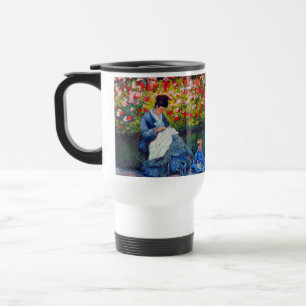 Mug De Voyage Monet mère et enfant dans le jardin